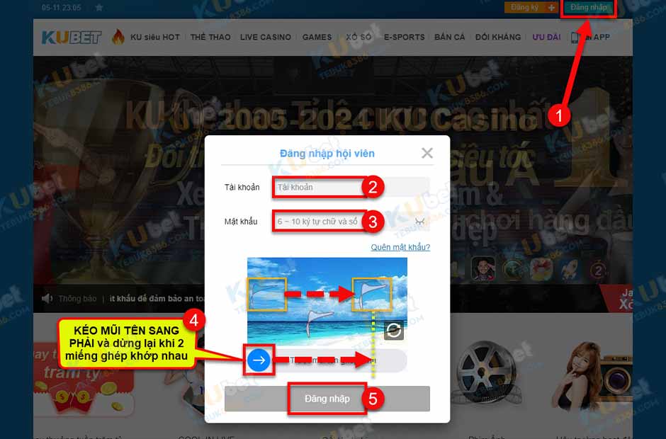 Hướng dẫn đăng nhập kubet
