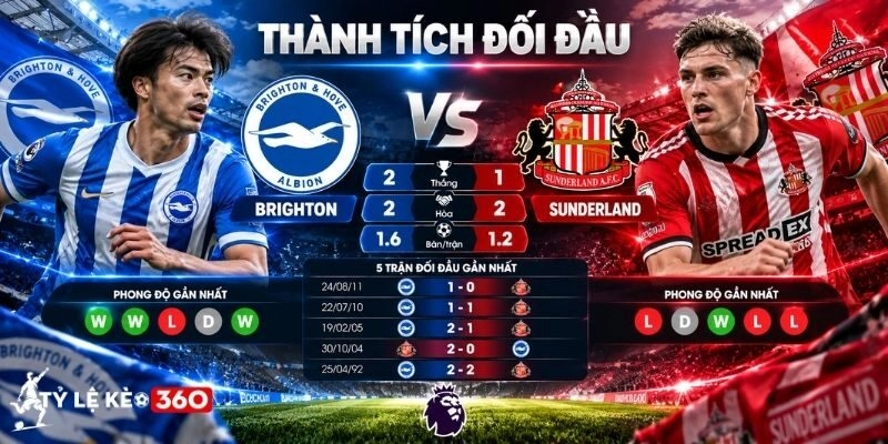 Tư vấn đầu tư – Soi kèo Sunderland vs Brighton và Hove Albion